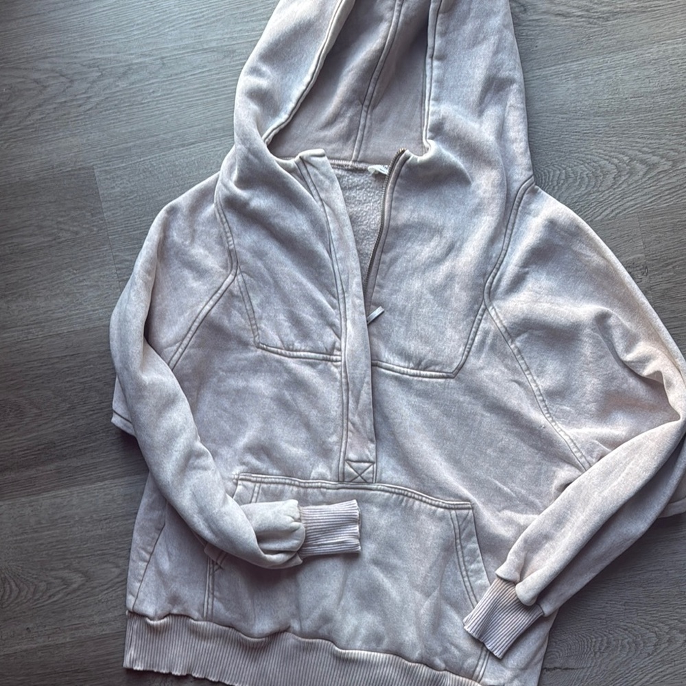 Zenana Cozy Beige Hoodie